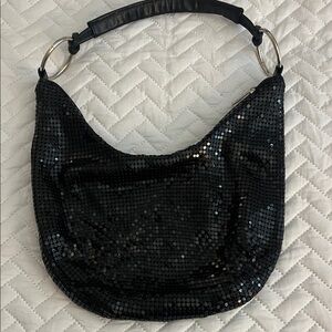 Black Sequin Hobo Bag